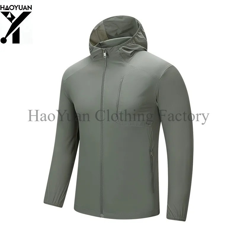 Men's Cycling Sun Protection Clothing Ice Silk Breathable Leisure Outdoor Running Tourism Camping Men's Hooded Fishing Suit