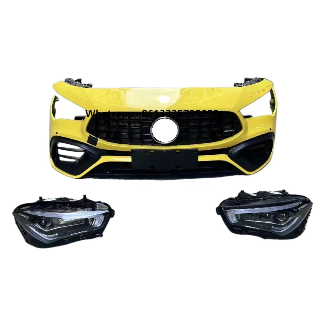 

Used Front Bumper Assembly for Mercedes Benz CLA45 AMG W118 Includes Radiator and Headlights New Condition