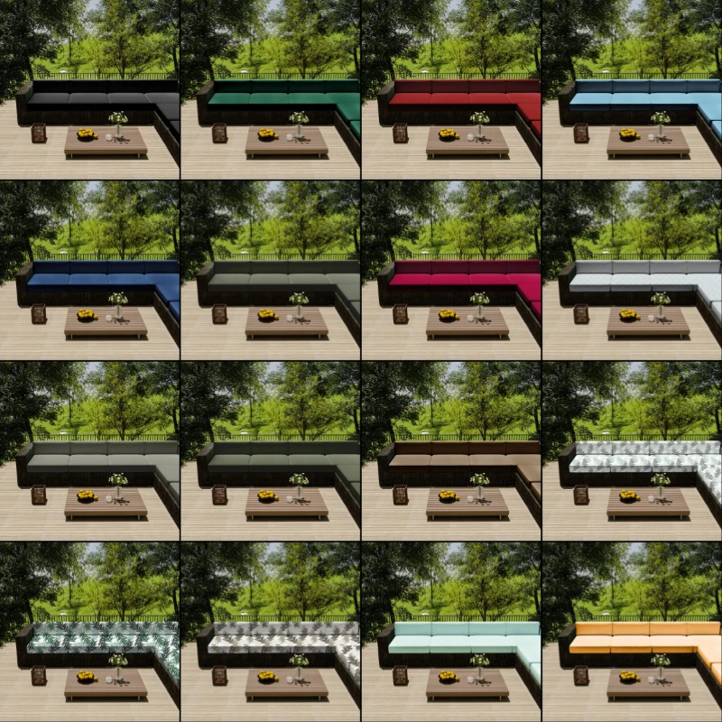 Outdoor Sofa Cover Home Hotel Garden Patio Waterproof Rattan Corner Sofa Cover Sun-proof Anti-Dust Furniture Protector Cover