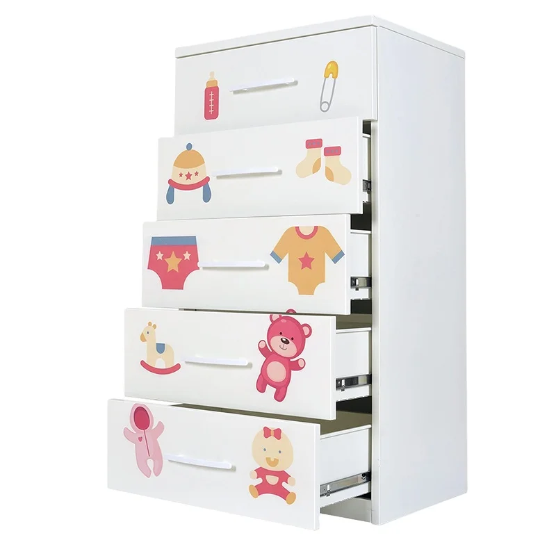 

Kids Furniture K/D structure easy move Steel Wardrobe cabinet stainless steel storage Closet Cupboard locker with drawer