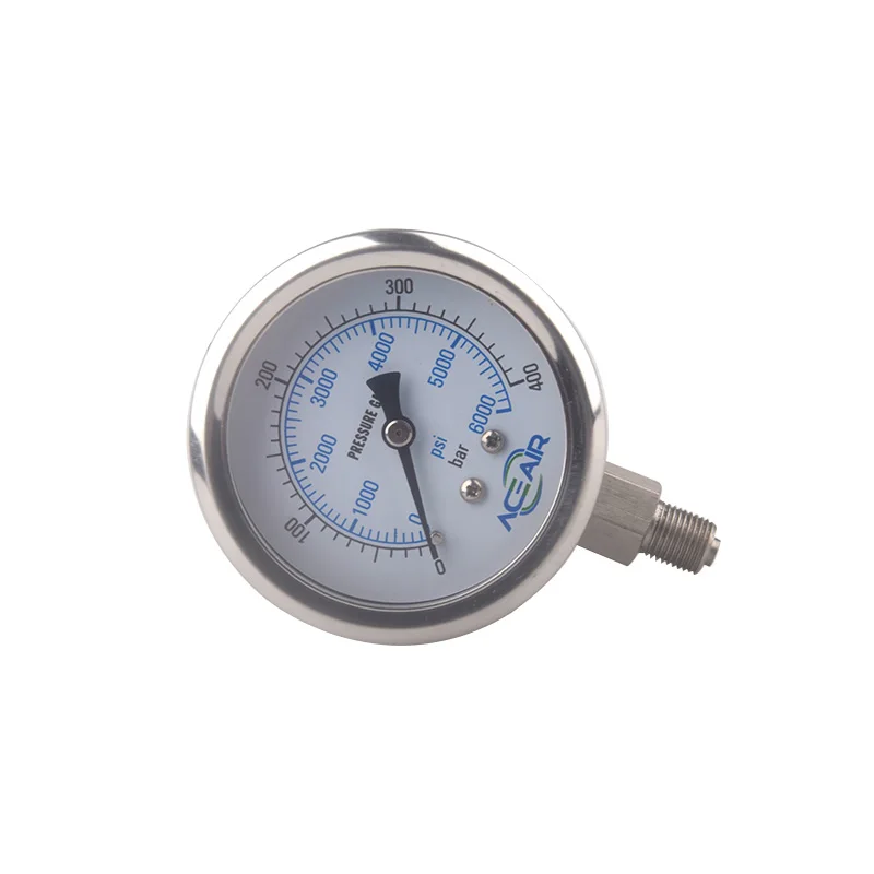 HPA M10*1 1/8BSP 1/8NPT Pressure Gauge Big Manometer PSI BAR MPA For Compressor Station Scuba Pneumatic Equipment Fittings