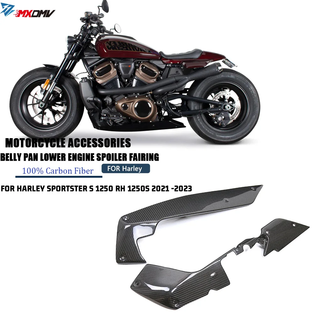 Belly Pan Lower Engine Spoiler Fairing Guards Cover Carbon Fiber Motorcycle For Harley Sportster S 1250 RH 1250S 2021 - 2023