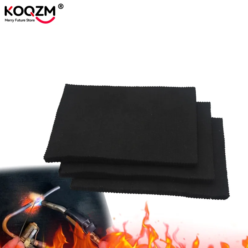 Graphite Felt Black Welding Protective Blanket Torch Shield Pack Protective Sheet Carbon Fiber High Temp 300*200mm Durable