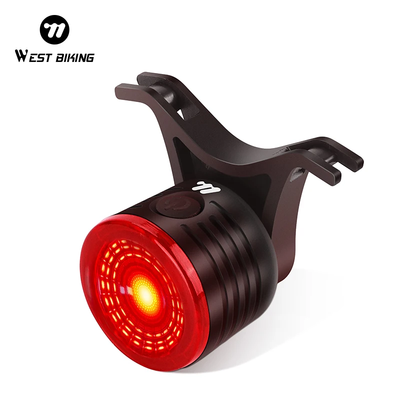 AliExpress West Biking WEST BIKING Brake Sensing Bike Taillight Vibration Wake-Up 4 Lighting Modes IPX4 Waterproof Bicycle Rear Light Type-C Charging