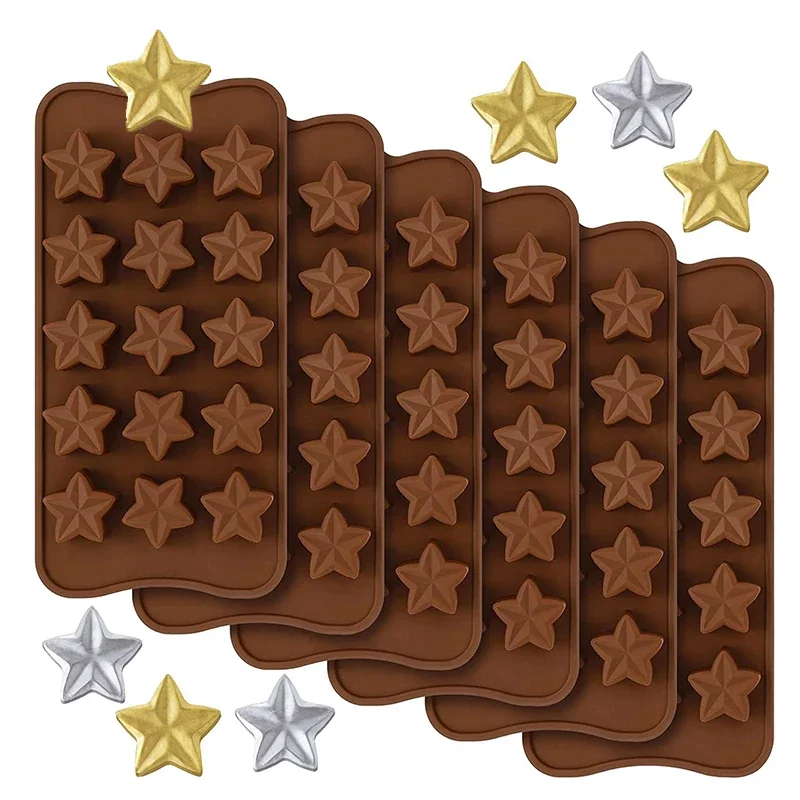 Star Shaped Chocolate Mold Wax Melt Moldes De Silicona Non-Stick Candy Confeitaria Silicone Mould Ice Cube Cake Decoration Tool