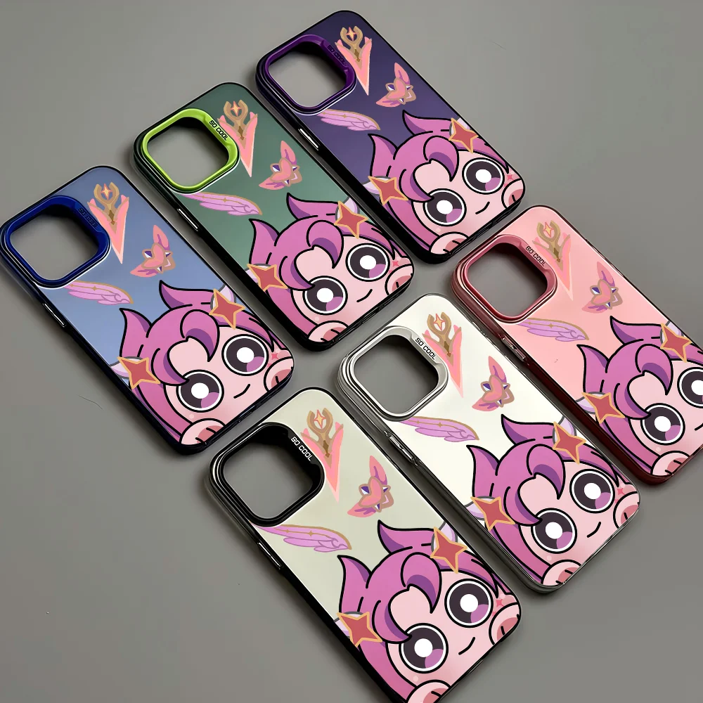 V-Valorant Game C-Character Art Phone Case IMD Color Silver Shell For IPhone 16 15 14 13 12 11 X XR Pro Max Plus