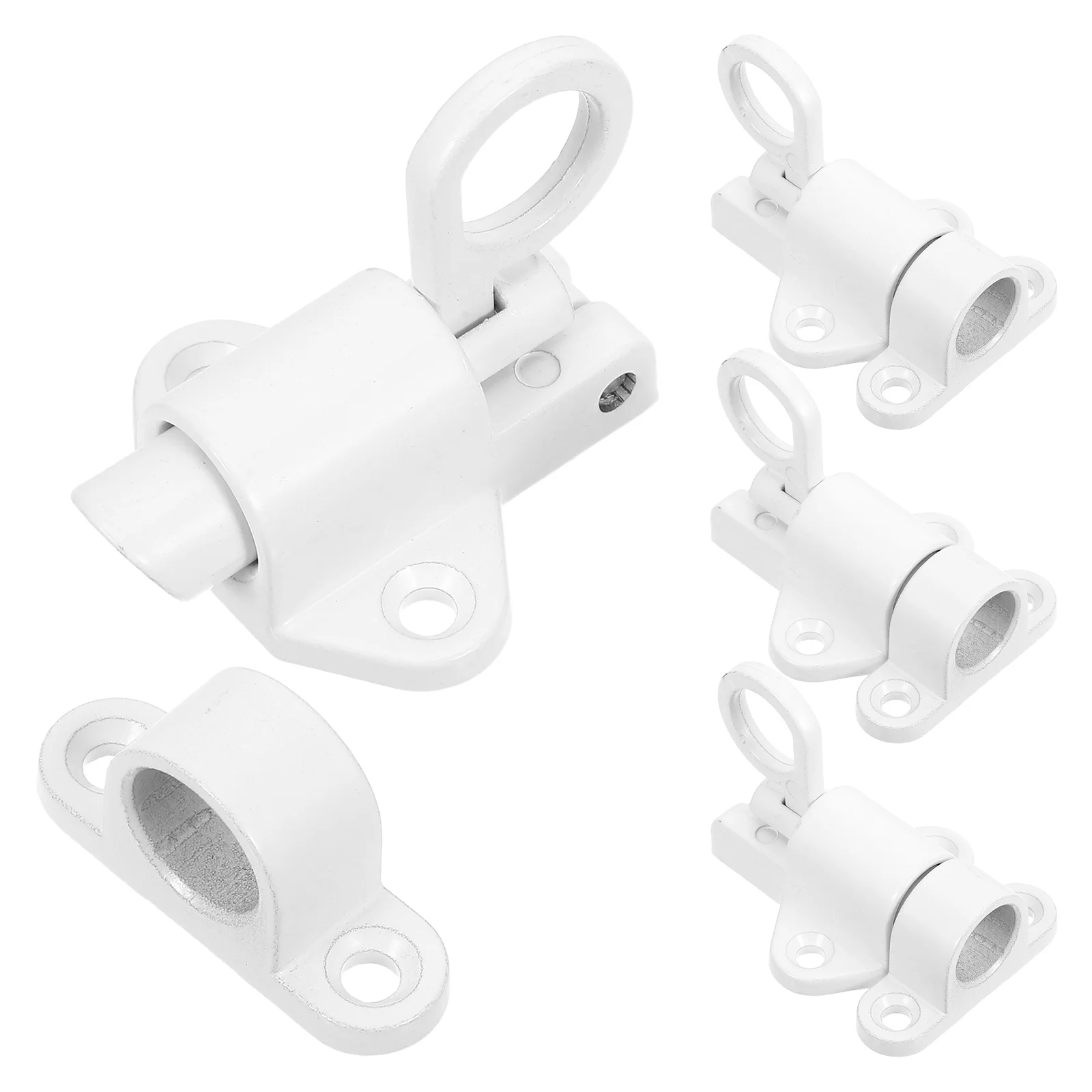 4Pcs Automatic Self Closing Door Latch Aluminum Alloy Spring Lock Gate Window Cabinet Security Window Latch Replacement
