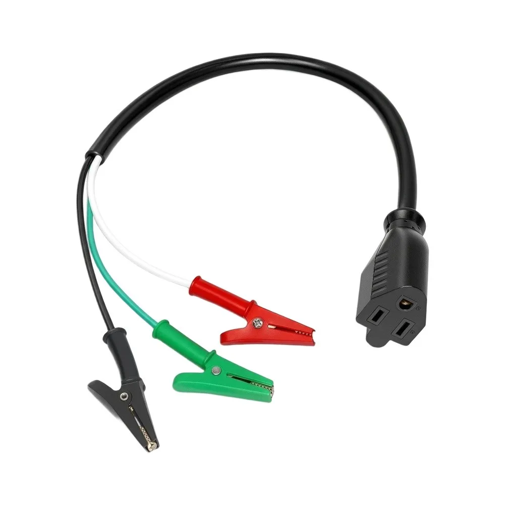 HVAC Adaptor Cord 14AWG 120V AC With Crocodile Clip Quick Power Supply For Vacuum Pump And HVAC Equipment Testing Tool Accessory