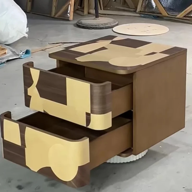 Yellow Dressers Bedside Table Classic European Unique Italian Nightstands Storage Modern Luxury Mesitas Noche Bedroom Furniture