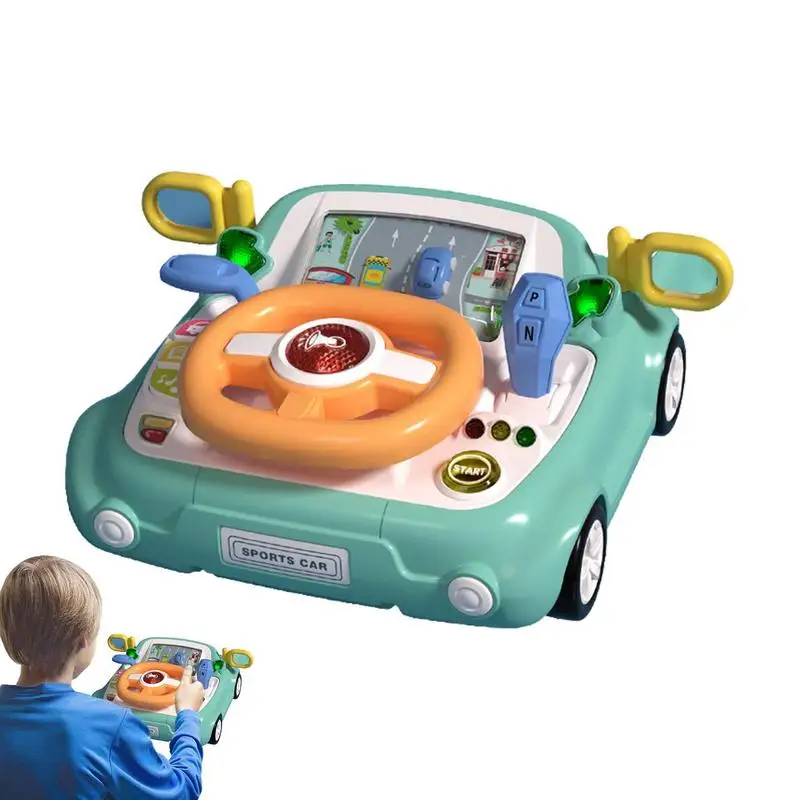 Volant coule pour enfants, jouet d'apprentissage, jeu de simulation, voiture de conduite, multifonctionnel