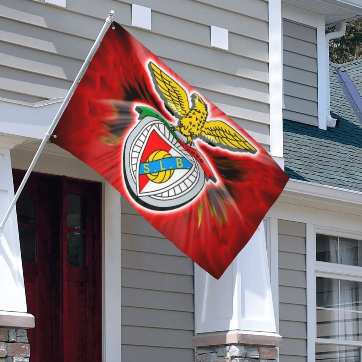 Sl Benfica Outdoor Decorative Flags Party Sun-Resistant Rain-Resistant Wrinkle-Resistant Not Easy To Fade Quick Dry Home Decor