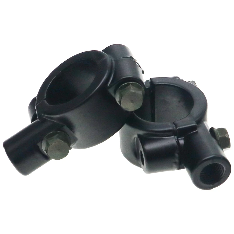 Motorcycle 7/8" HandleBar Mirror Mount Holder Rear View Mirrors Adapter Bracket ATV Scooter Vehicles10mm/8mm Thread Black/Silver - Image 4