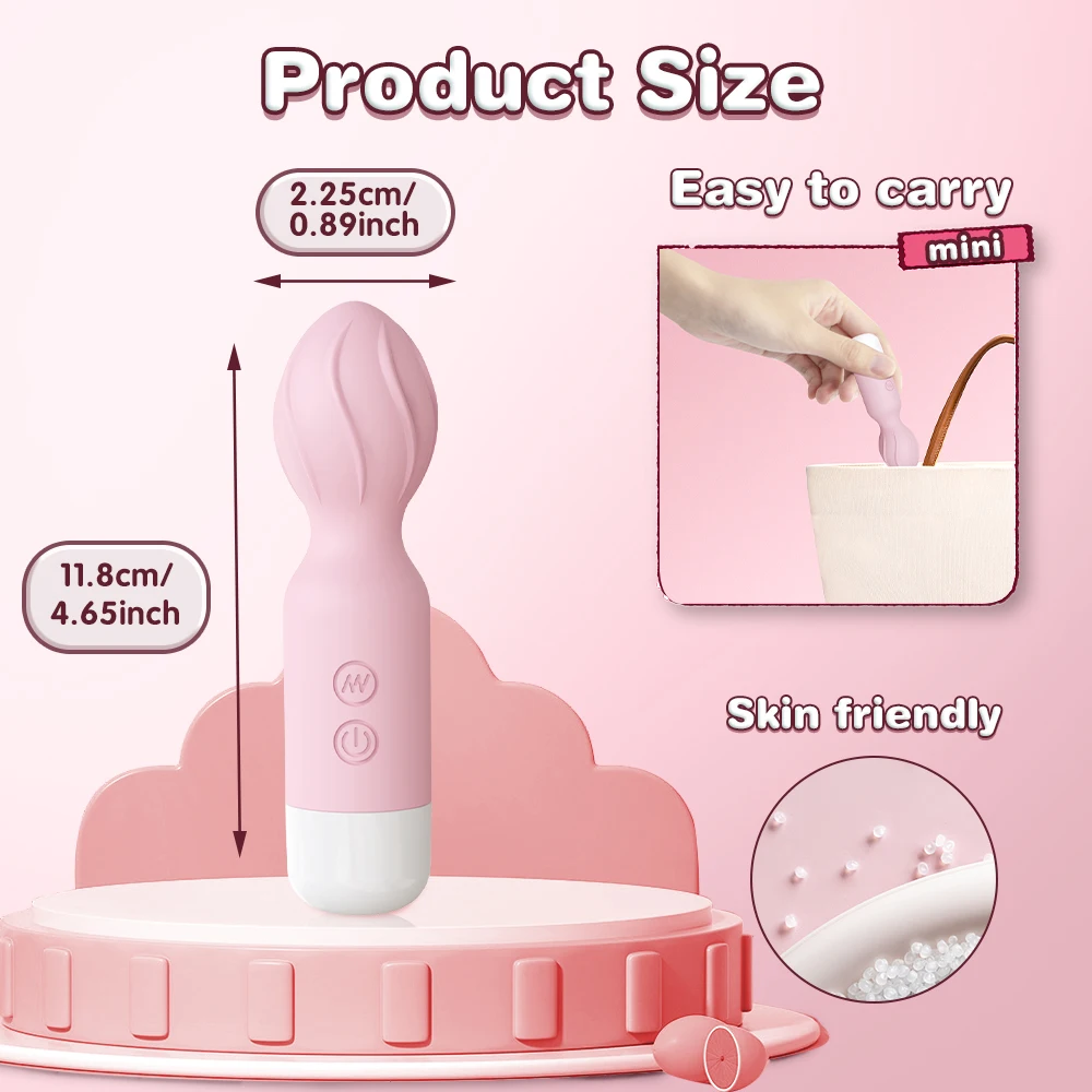 Mini AV Vibrator Female G Spot Vibration Vagina Anal Clitoris Vibrating Stimulator Dildo Vibrator Shop Adult Sex Toys for Women - Image 2