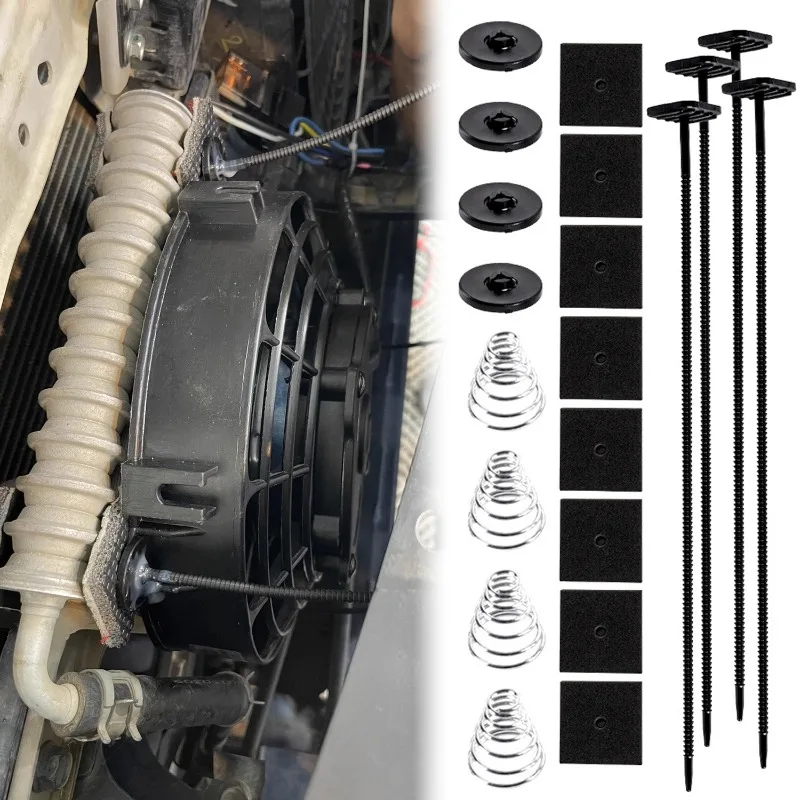 

Car Truck Electric Radiator Fan Tie Strap Mounting Kit Universal Autos Accessories Parts for Honda BMW Fiat Audi Toyota 2Sets