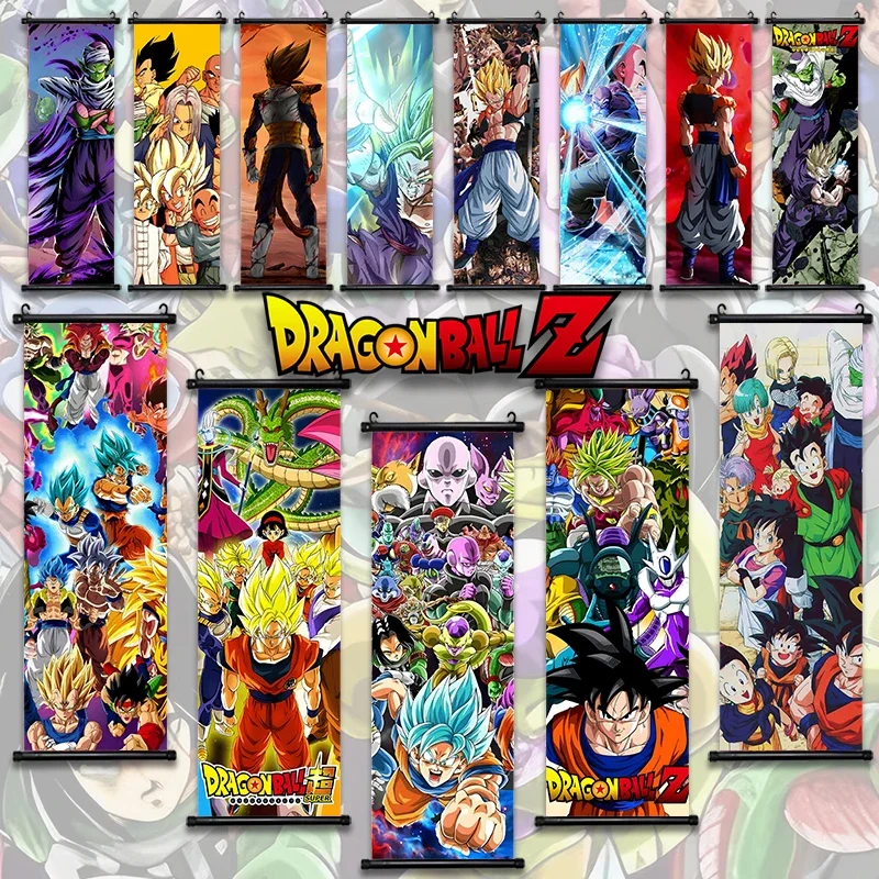 

Hanging Scrolls Dragon Ball Goku Poster Birthday Bejīta Wall Art Modern Living Room Decoration Paintings Modular Prints Decor