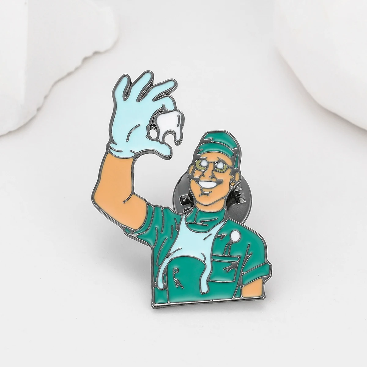 Catuni 의료 치아 에나멜 브로치 핀 재미있는 치과 옷깃 매는 밧줄 코트 가방 배지 보석 의사 간호사 학생 치과 의사 선물