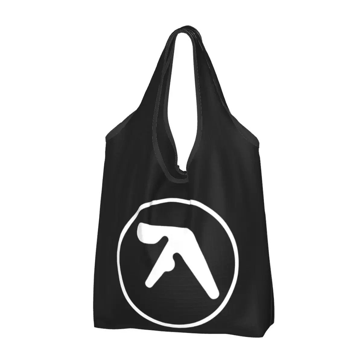 Large Reusable Richard D Electronic Music Grocery Bags Recycle Foldable Aphex Twin Shopping Tote Bag Washable Fits Pocket