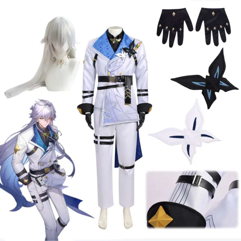 

Neverness To Everness NTE Bai Cang E.T.D Squad 4 Captain Cosplay White Uniform Adult Men Anime Game Halloween Comic Con Outfit