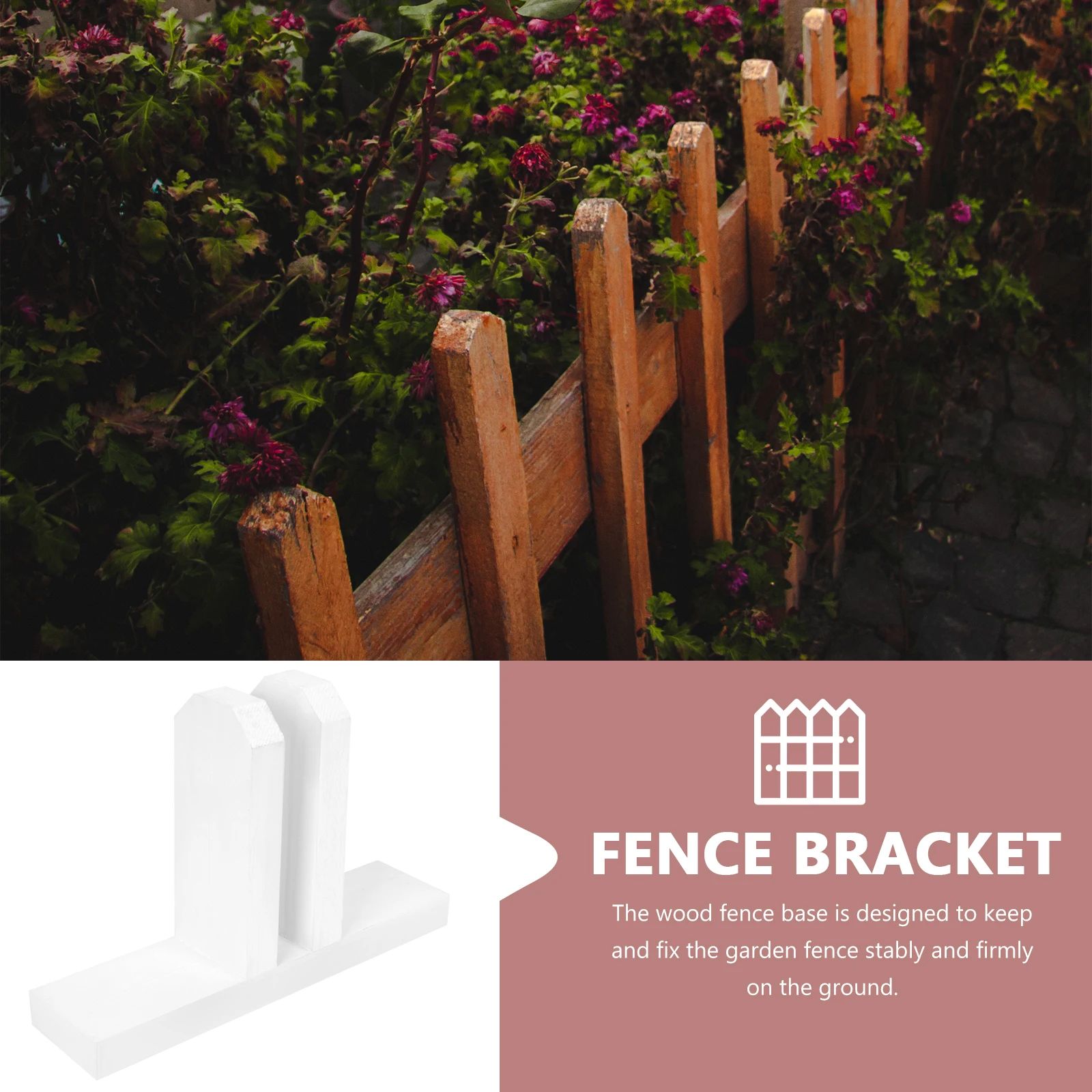 

Solid Wood Fence Sphere Finials Support Feet Preservative Stand Wooden Fences Base Kit Garden Holder