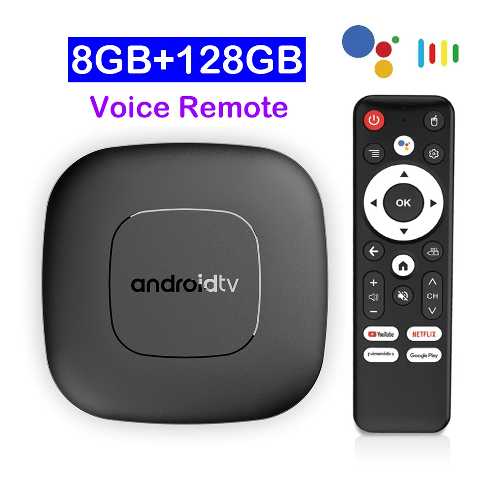 Smart TV Box 8GB 128GB Android 16 ATV Allwinner H313 Google Assistent 8K Video 4k HDR10 Mediaspeler T1 Zeer Snelle Set Top Box