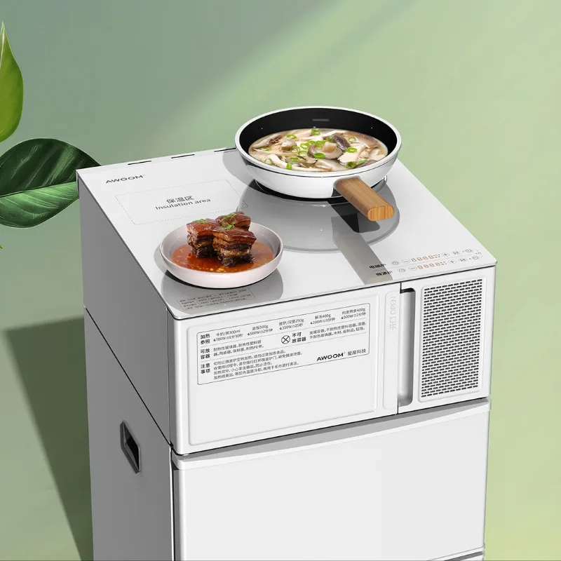 Refrigerator, induction cooker, microwave stove, four-in-one mini kitchen appliances, single-living cabinets, apartment cooking