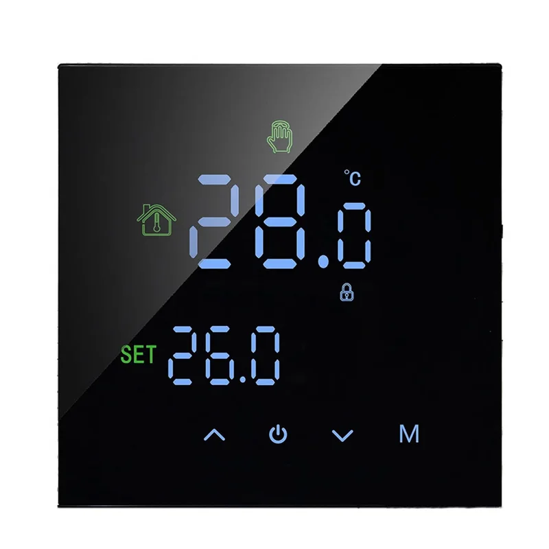 AC56-Tuya 스마트 Wifi 바닥 물 난방 벽 보일러 난방 온도 조절기 프로그래밍 가능한 음성 제어 백라이트 조절 가능