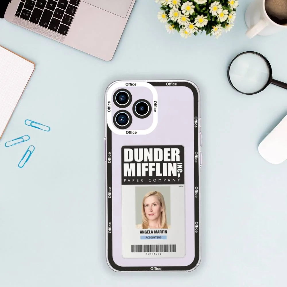 The Office Tv Dunder Mifflin Phone Case For iPhone 11 12 Mini 13 14 Pro Max Transparent Shell