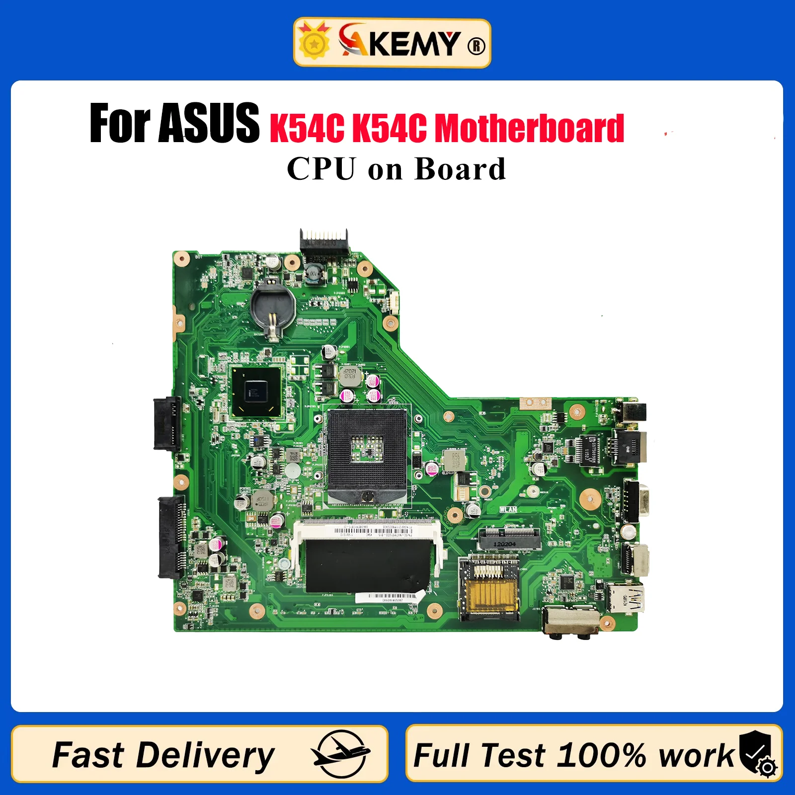 

Материнская плата K54C для ноутбука ASUS K54C K54C, материнская плата для ноутбука с процессором Celeron, 100% тестирование, ОК, быстрая доставка, высокое качество