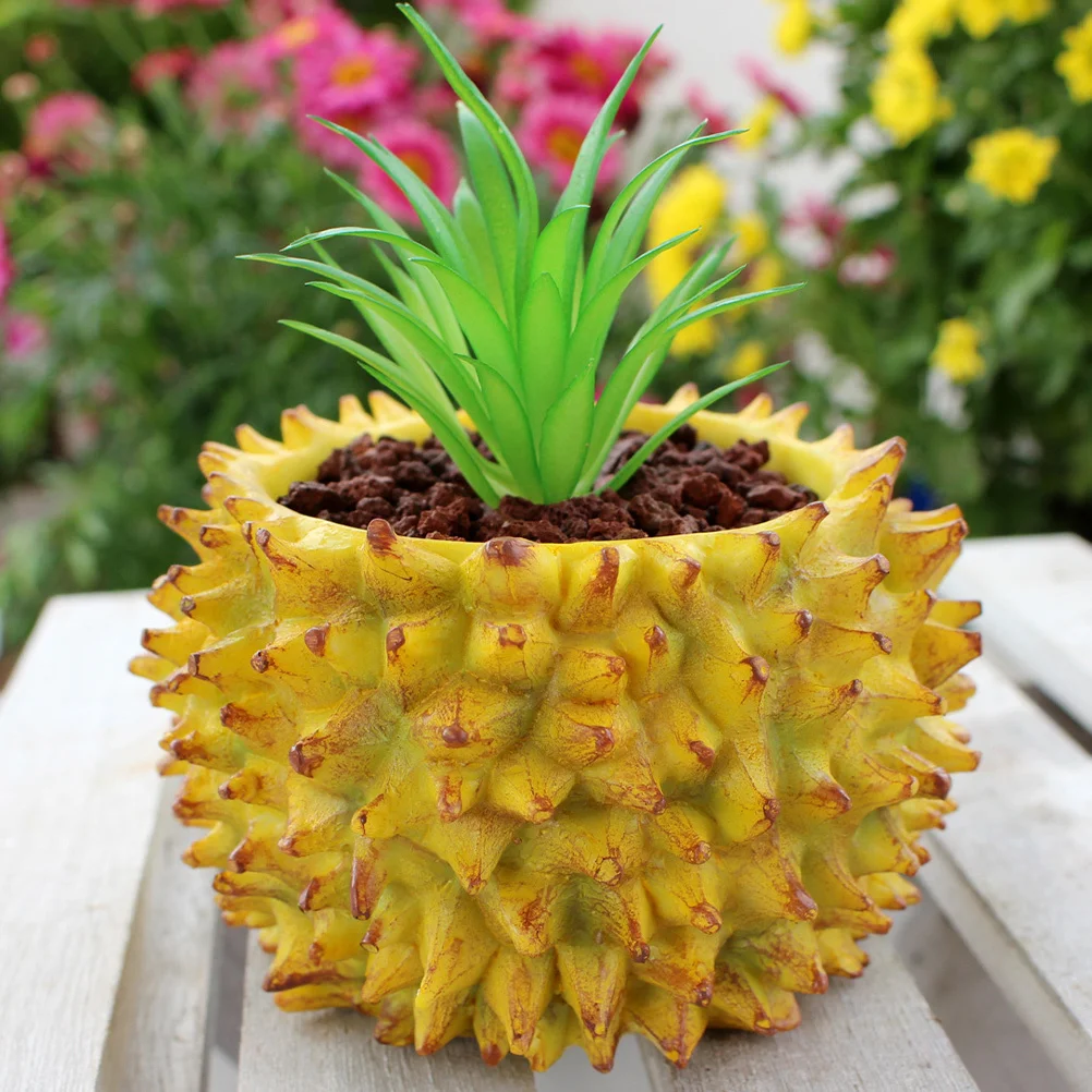 

Small Durian Shaped Resin Flower Vase Decorative Modern Art Vase Flower Arrangement Pot Desktop Table Centerpiece Decor