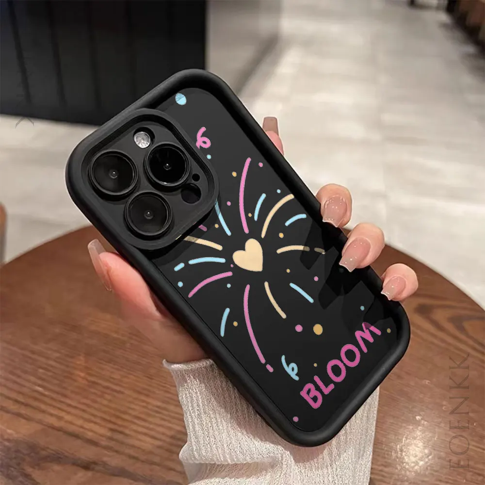 Blooming Fireworks Artistic Phone Case For iPhone 16 15 14 13 12 11 Pro Max X XS XR 7 8 Plus Soft Silicone Shockproof Back Cover