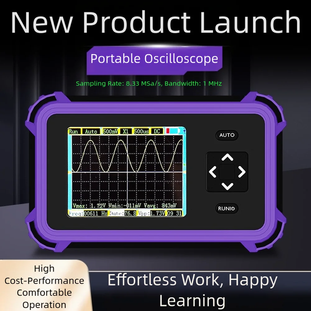 راسم الذبذبات الرقمي المحمول 1 ميجا هرتز عرض النطاق الترددي 8.33 عينات عملاقة/ثانية معدل أخذ العينات لاختبار أداة القياس ملحق في المخزون #1