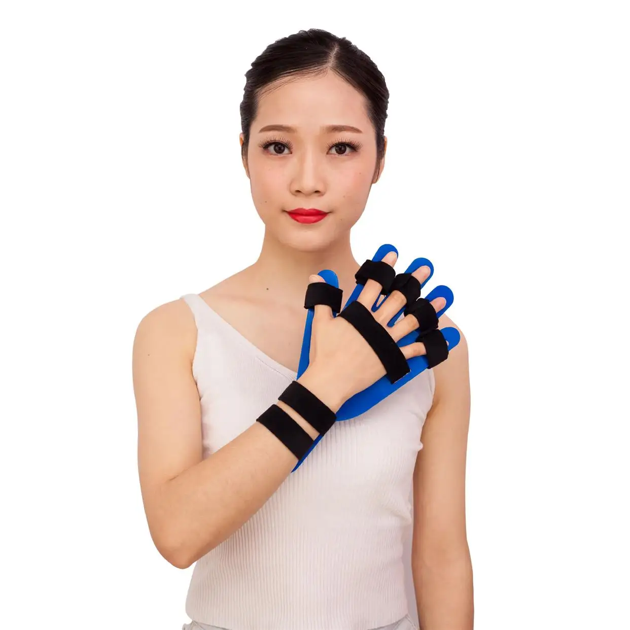 Adult and child finger splint rehabilitation training equipment, corrector, fixed hand pressure plate, and splint