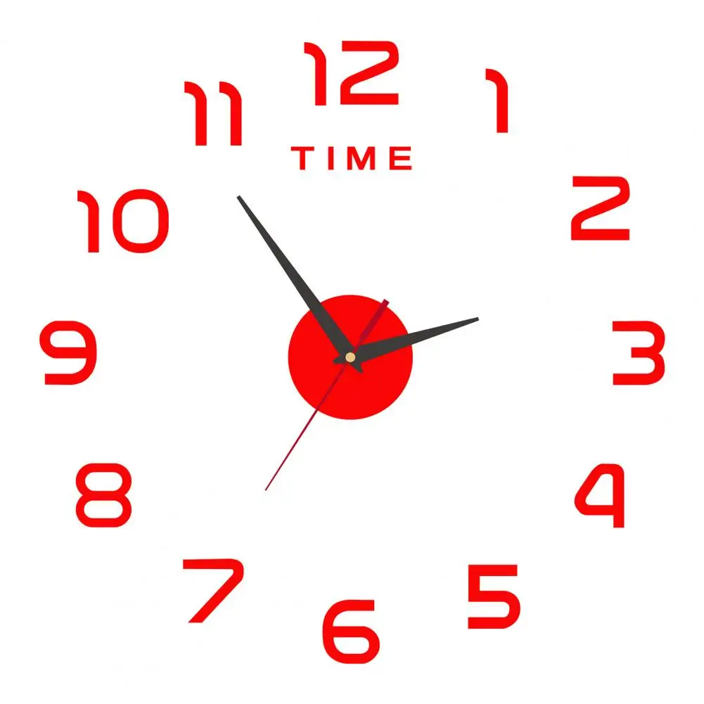 Nordic Style Wall Clock with Lasers Engraving 3D Digital Display Silent Sweep Movement Number Clock Room Decor