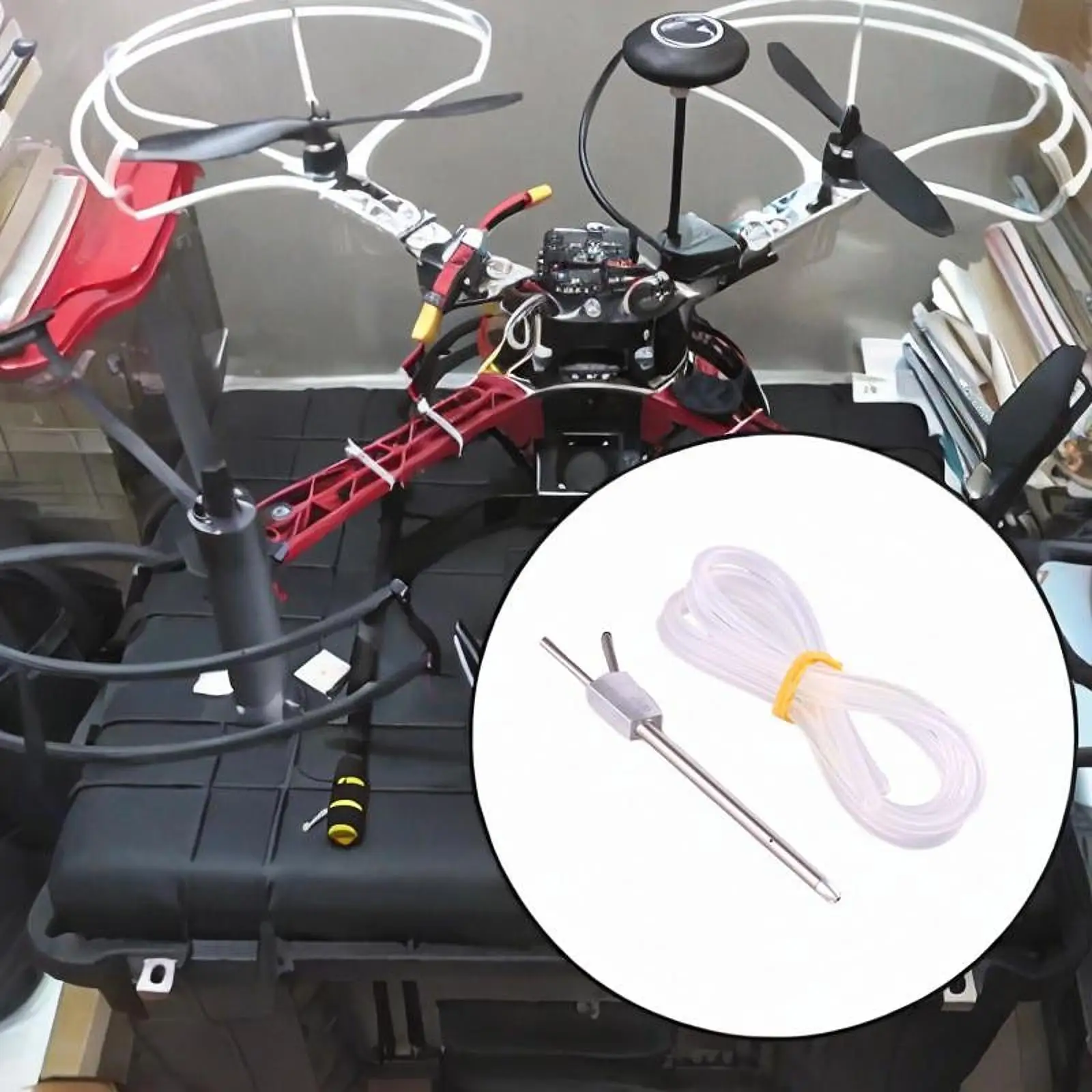 Soft Silicone Tube Precision Differential Pitot Airspeed Meter Gauge for Radio Control Airplane Flight Kit