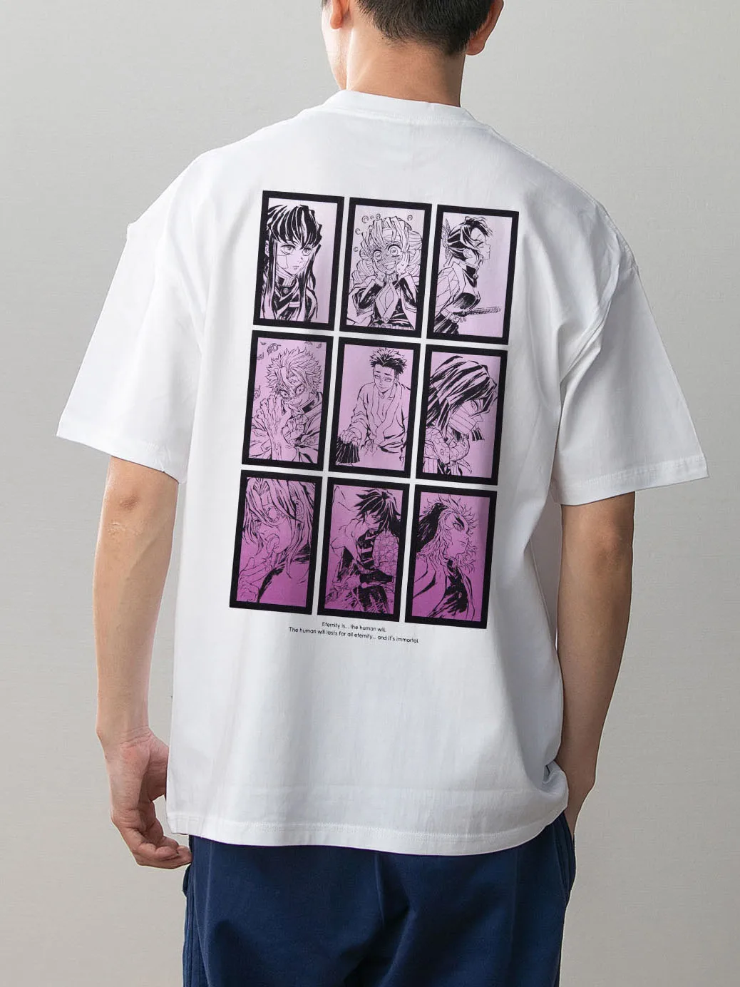 Camiseta de Anime japonés Demon Slayer Blade, animación de sangre caliente, ropa de algodón de gran tamaño para hombres y mujeres, ropa Unisex, Tops Y2k