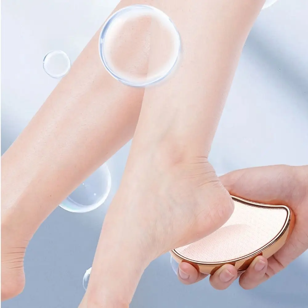 1個入り 耐久性のあるガラス製フットラバー グラインダー プラスチック製ペディキュア 角質除去 フットファイル ボードプレート ヒールスクレーパー