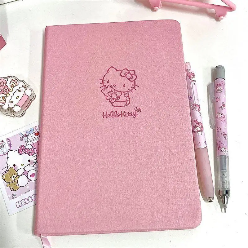 Kawaii Sanrio Hello Kitty Anime Notebook High Appearance Thickening Student Diary Book Simplicity Cute Cartoon Children Gifts