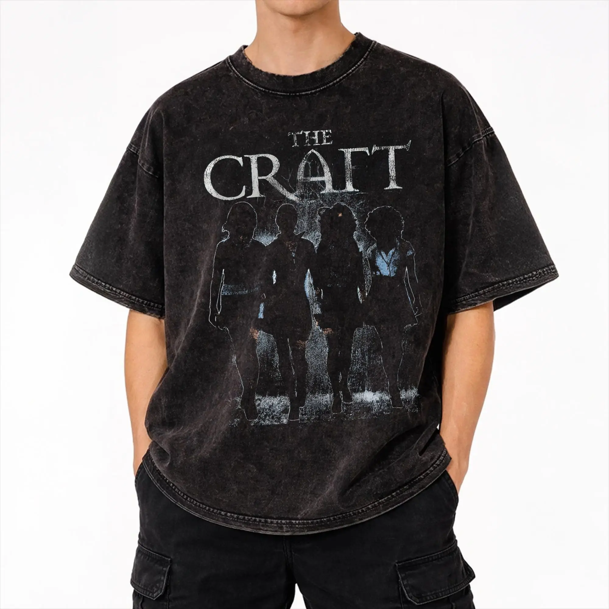 The Craft Movie Merch Washed T Shirts for Men Women Streetwear Hip Hop T-Shirts Summer  Tees Cotton