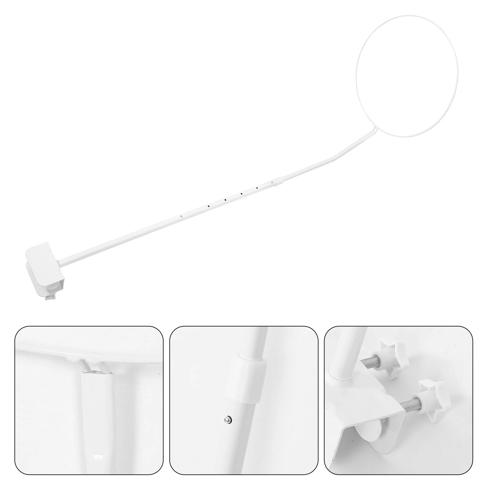 

Double Mosquito Net Holder for Cribs Iron Canopy Stand Rustproof Metal Bracket Infant Crib Net Holder Sturdy Design Easy