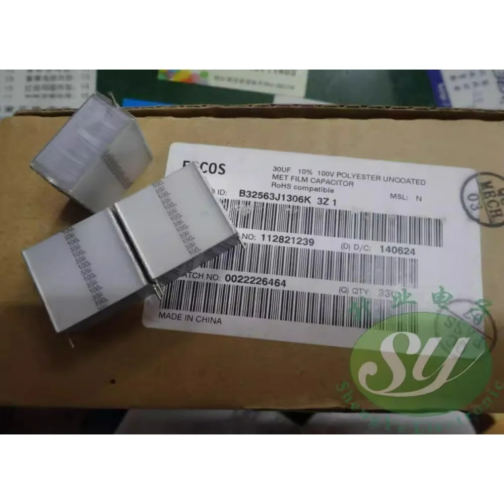 EPCOS 30uf/100v 306 replaces 33uf 336, brand-new 22M multi-layer cake capacitor B32563J1306K