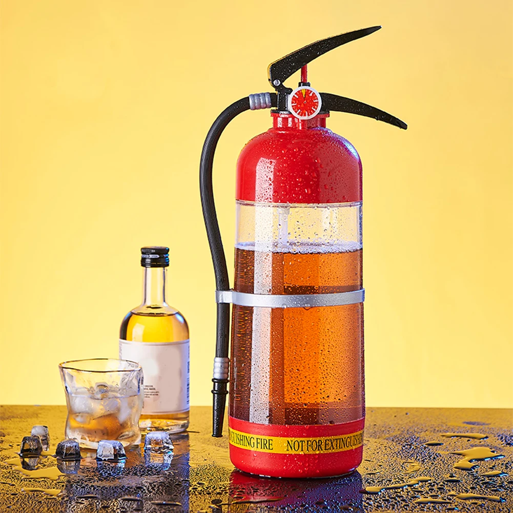 

3L Fire Extinguisher Shape Wine Drink Dispenser Large Capacity Beverage Wine Pourer Press Type for Beer Wine Cocktail Beverage