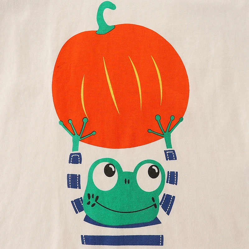 Little Maven Kinderkleidung 2026 Herbst Leuchtendes Halloween-Kürbis-Langarm-T-Shirt Baumwoll-Oberteile Baby Jungen Kinderkleidung – Detail 5