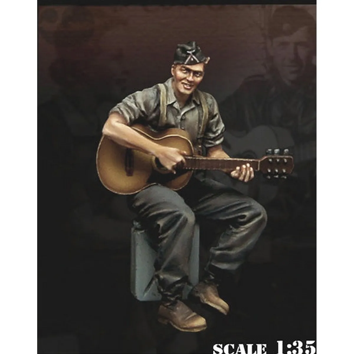 1/35 Scale Plastic Model Kit - Two Soldier Figure - Military Theme - Unassembled and Unpainted - 1394R