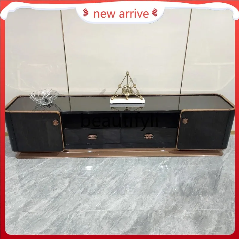 

D2520 Italian light luxury TV cabinet high sense modern simple size apartment paint floor cabinet
