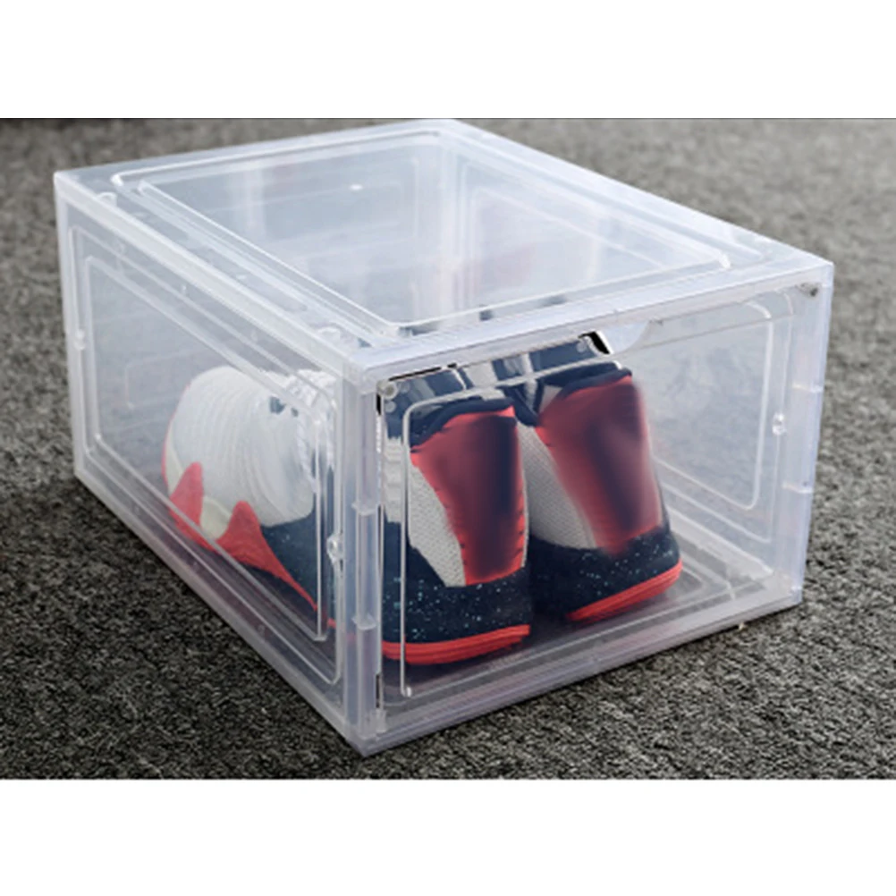 

Magnetic Shoe Box for Men Basketball Shoes Container Dust-proof Dirt-resistant Storage