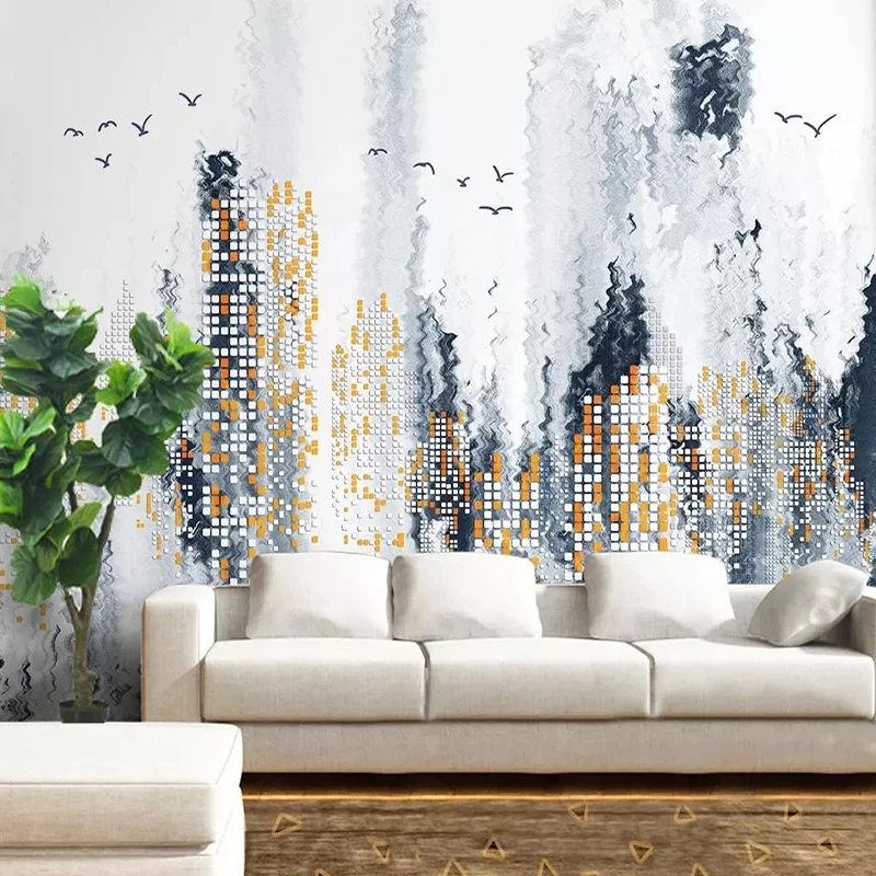 

Custom 3D Mural Modern Abstract Art City Building Photo Wallpaper Living room sofa TV background wall bedroom restaurant Hotel