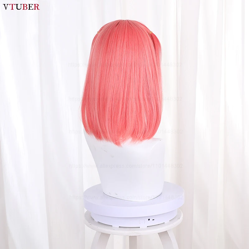 Nakano Nino Cosplay Wig High Quality Anime Pink Gradient White Heat Resistant Synthetic Hair Halloween Party Wigs + Wig Cap