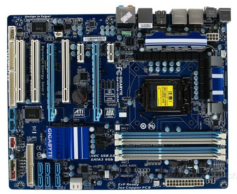 

For 1156 Pins Gigabyte GA-P55A-UD3R Single Display Large Board P55 DDR3 on I3 I5 I7CPU