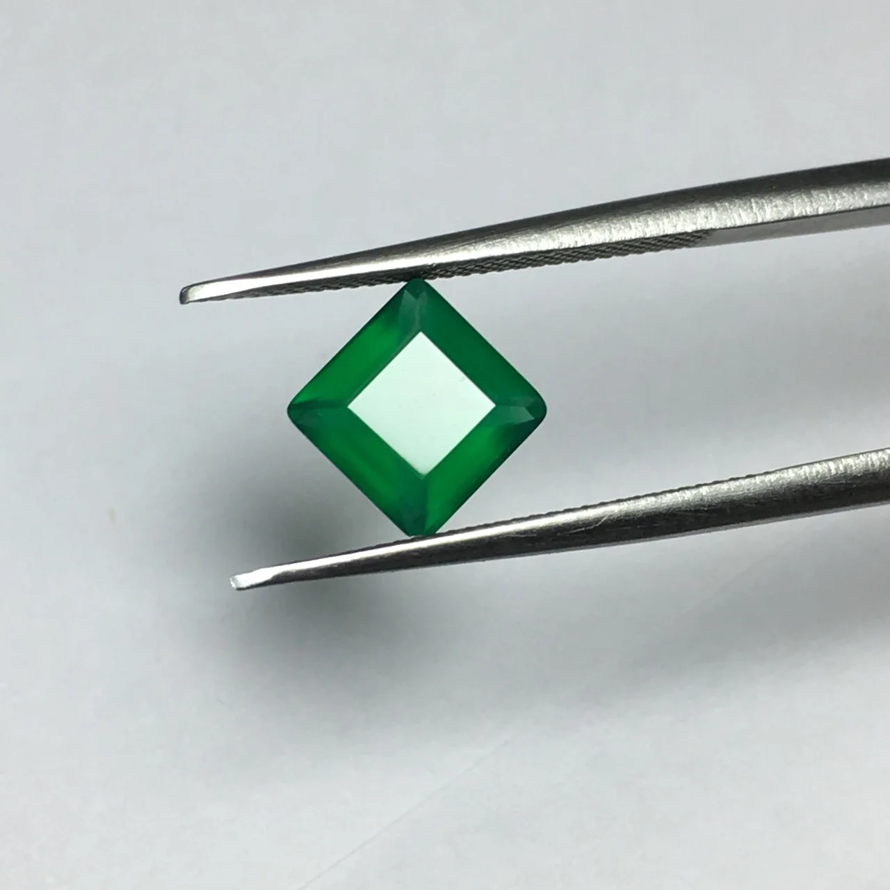 

Factory Wholesale 100% Real Natural Square Shape Green Agate Gemstone Loose Gems Diy Material for Jewelry