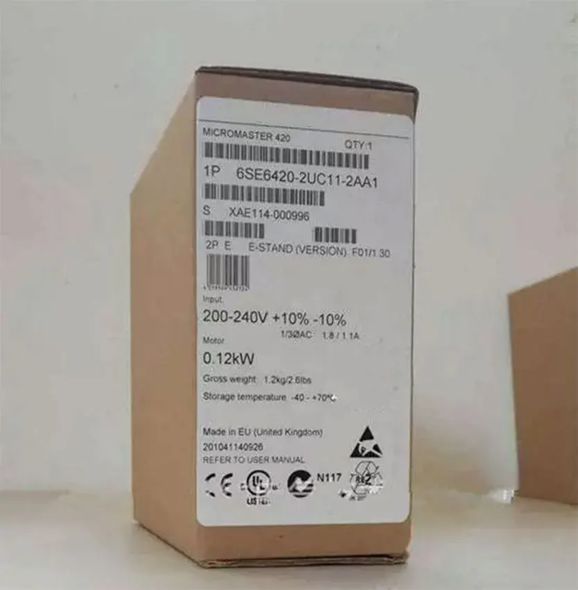 

Совершенно новый 6SE6420-2UC11-2AA1 6SE6420-2UC12-5AA1 Гарантия один год